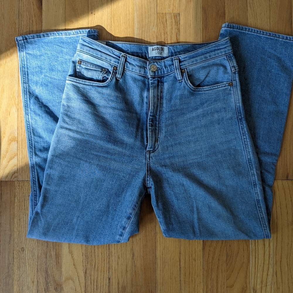 Agolde Pinch Waist High Rise Kick Jeans in Divide Size 29